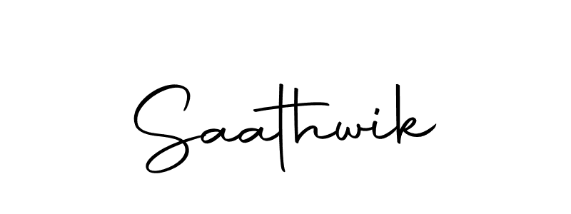 How to make Saathwik name signature. Use Autography-DOLnW style for creating short signs online. This is the latest handwritten sign. Saathwik signature style 10 images and pictures png