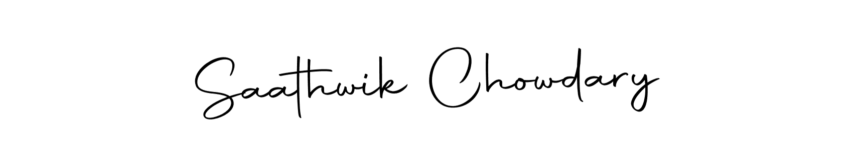 The best way (Autography-DOLnW) to make a short signature is to pick only two or three words in your name. The name Saathwik Chowdary include a total of six letters. For converting this name. Saathwik Chowdary signature style 10 images and pictures png