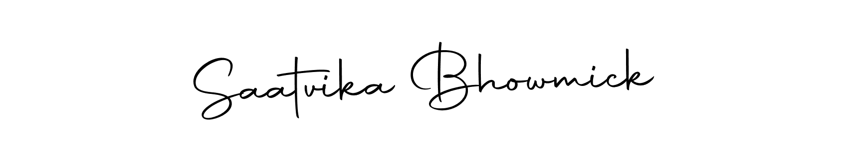 The best way (Autography-DOLnW) to make a short signature is to pick only two or three words in your name. The name Saatvika Bhowmick include a total of six letters. For converting this name. Saatvika Bhowmick signature style 10 images and pictures png