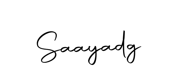 Design your own signature with our free online signature maker. With this signature software, you can create a handwritten (Autography-DOLnW) signature for name Saayadg. Saayadg signature style 10 images and pictures png