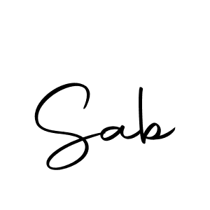 Create a beautiful signature design for name Sab. With this signature (Autography-DOLnW) fonts, you can make a handwritten signature for free. Sab signature style 10 images and pictures png