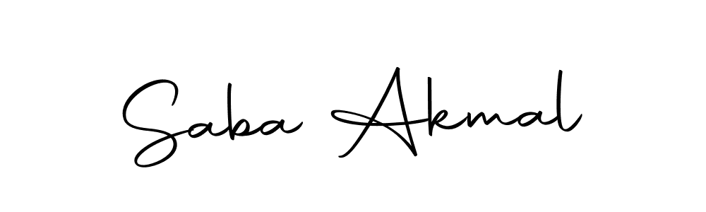 Saba Akmal stylish signature style. Best Handwritten Sign (Autography-DOLnW) for my name. Handwritten Signature Collection Ideas for my name Saba Akmal. Saba Akmal signature style 10 images and pictures png