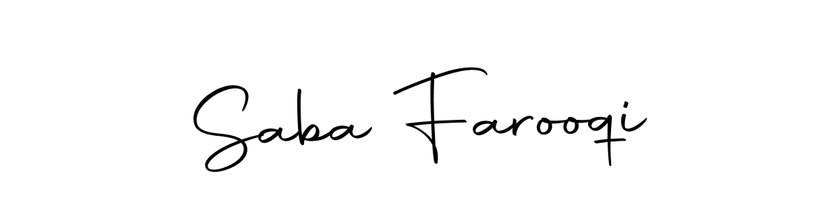 How to make Saba Farooqi signature? Autography-DOLnW is a professional autograph style. Create handwritten signature for Saba Farooqi name. Saba Farooqi signature style 10 images and pictures png