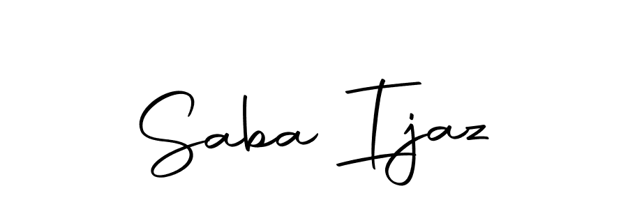 Make a short Saba Ijaz signature style. Manage your documents anywhere anytime using Autography-DOLnW. Create and add eSignatures, submit forms, share and send files easily. Saba Ijaz signature style 10 images and pictures png