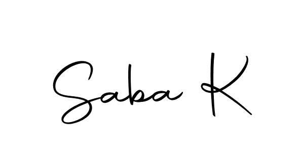 Saba K stylish signature style. Best Handwritten Sign (Autography-DOLnW) for my name. Handwritten Signature Collection Ideas for my name Saba K. Saba K signature style 10 images and pictures png