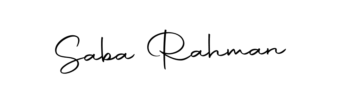 Saba Rahman stylish signature style. Best Handwritten Sign (Autography-DOLnW) for my name. Handwritten Signature Collection Ideas for my name Saba Rahman. Saba Rahman signature style 10 images and pictures png