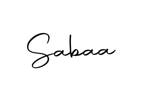 Design your own signature with our free online signature maker. With this signature software, you can create a handwritten (Autography-DOLnW) signature for name Sabaa. Sabaa signature style 10 images and pictures png