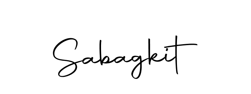 Use a signature maker to create a handwritten signature online. With this signature software, you can design (Autography-DOLnW) your own signature for name Sabagkit. Sabagkit signature style 10 images and pictures png