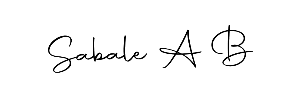 Make a beautiful signature design for name Sabale A B. With this signature (Autography-DOLnW) style, you can create a handwritten signature for free. Sabale A B signature style 10 images and pictures png