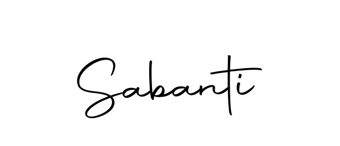 Design your own signature with our free online signature maker. With this signature software, you can create a handwritten (Autography-DOLnW) signature for name Sabanti. Sabanti signature style 10 images and pictures png