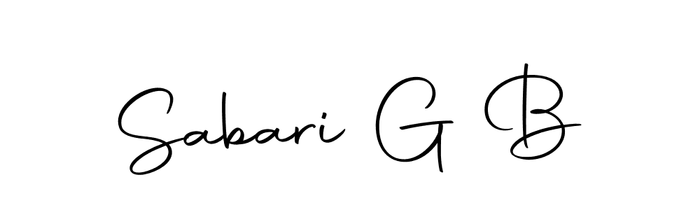 Use a signature maker to create a handwritten signature online. With this signature software, you can design (Autography-DOLnW) your own signature for name Sabari G B. Sabari G B signature style 10 images and pictures png