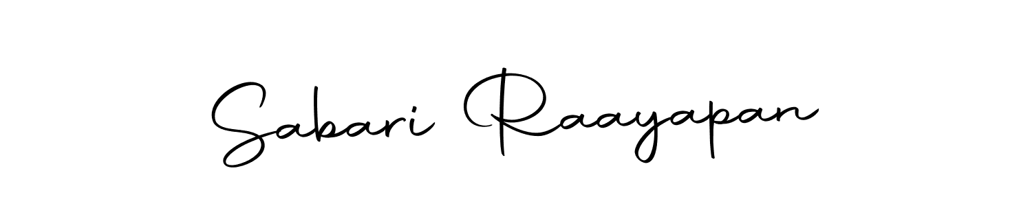 How to make Sabari Raayapan name signature. Use Autography-DOLnW style for creating short signs online. This is the latest handwritten sign. Sabari Raayapan signature style 10 images and pictures png