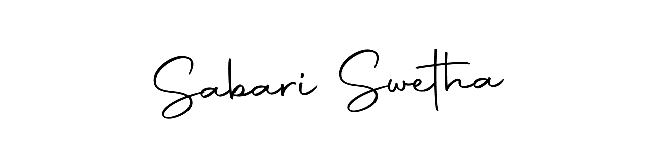 Create a beautiful signature design for name Sabari Swetha. With this signature (Autography-DOLnW) fonts, you can make a handwritten signature for free. Sabari Swetha signature style 10 images and pictures png