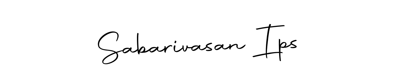 Create a beautiful signature design for name Sabarivasan Ips. With this signature (Autography-DOLnW) fonts, you can make a handwritten signature for free. Sabarivasan Ips signature style 10 images and pictures png