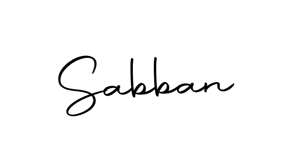 Create a beautiful signature design for name Sabban. With this signature (Autography-DOLnW) fonts, you can make a handwritten signature for free. Sabban signature style 10 images and pictures png