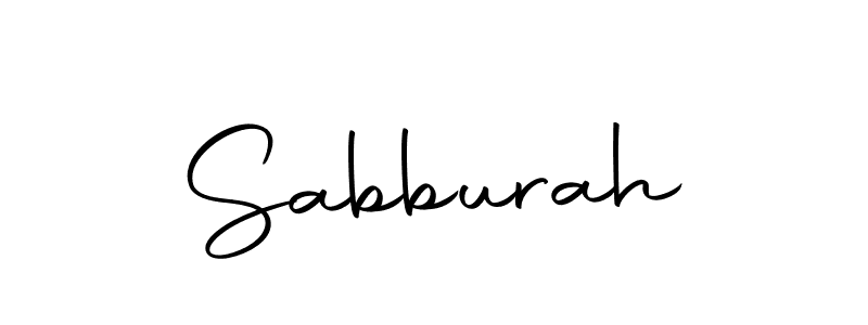 Design your own signature with our free online signature maker. With this signature software, you can create a handwritten (Autography-DOLnW) signature for name Sabburah. Sabburah signature style 10 images and pictures png