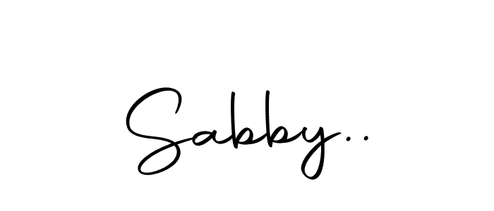 How to make Sabby.. name signature. Use Autography-DOLnW style for creating short signs online. This is the latest handwritten sign. Sabby.. signature style 10 images and pictures png