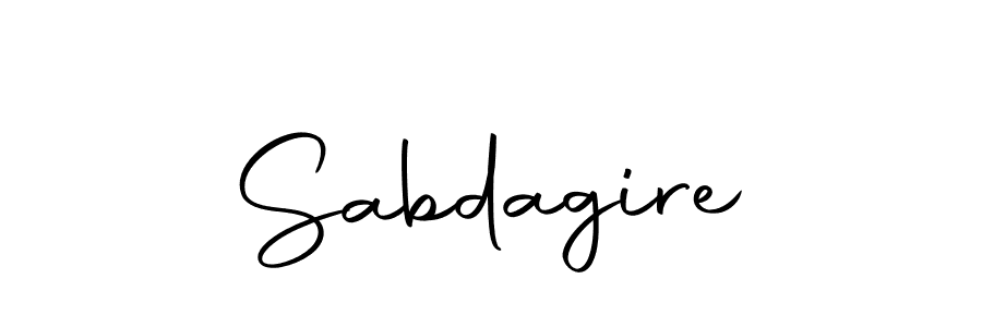 Design your own signature with our free online signature maker. With this signature software, you can create a handwritten (Autography-DOLnW) signature for name Sabdagire. Sabdagire signature style 10 images and pictures png