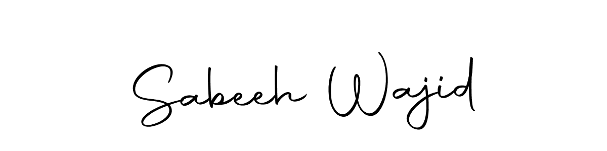 Use a signature maker to create a handwritten signature online. With this signature software, you can design (Autography-DOLnW) your own signature for name Sabeeh Wajid. Sabeeh Wajid signature style 10 images and pictures png