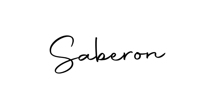 Design your own signature with our free online signature maker. With this signature software, you can create a handwritten (Autography-DOLnW) signature for name Saberon. Saberon signature style 10 images and pictures png