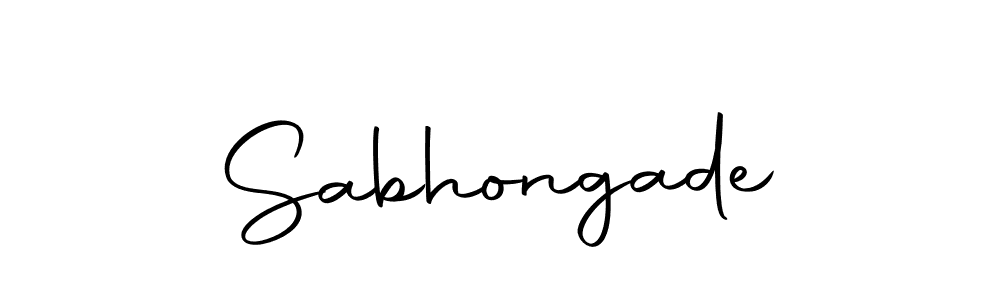 Create a beautiful signature design for name Sabhongade. With this signature (Autography-DOLnW) fonts, you can make a handwritten signature for free. Sabhongade signature style 10 images and pictures png