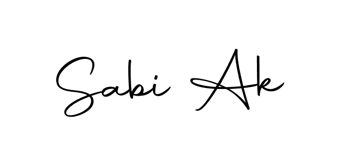 Create a beautiful signature design for name Sabi Ak. With this signature (Autography-DOLnW) fonts, you can make a handwritten signature for free. Sabi Ak signature style 10 images and pictures png