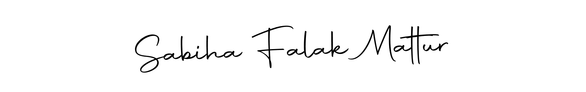 The best way (Autography-DOLnW) to make a short signature is to pick only two or three words in your name. The name Sabiha Falak Mattur include a total of six letters. For converting this name. Sabiha Falak Mattur signature style 10 images and pictures png