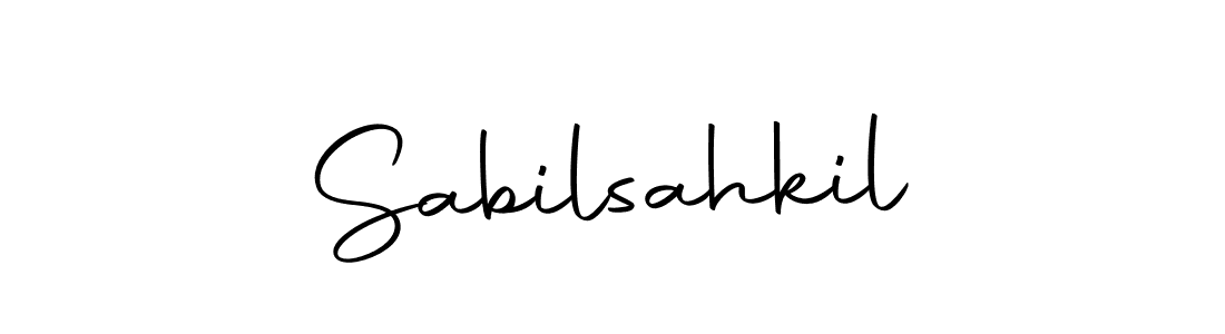 How to make Sabilsahkil name signature. Use Autography-DOLnW style for creating short signs online. This is the latest handwritten sign. Sabilsahkil signature style 10 images and pictures png