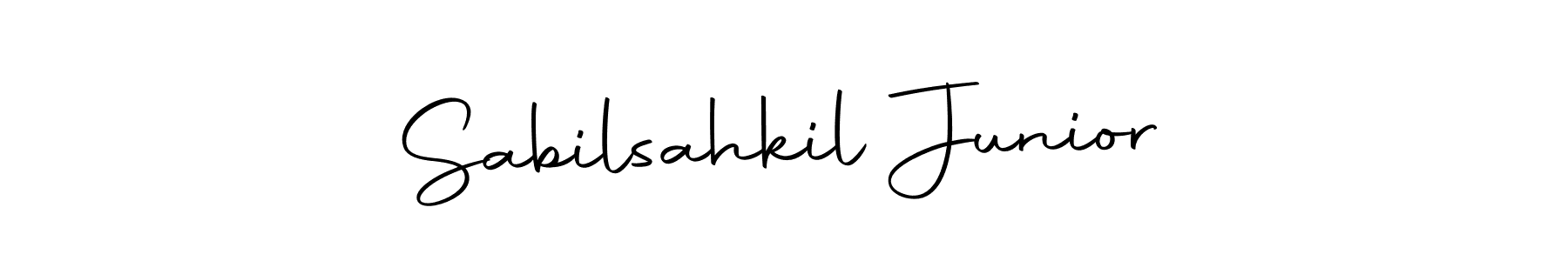 The best way (Autography-DOLnW) to make a short signature is to pick only two or three words in your name. The name Sabilsahkil Junior include a total of six letters. For converting this name. Sabilsahkil Junior signature style 10 images and pictures png