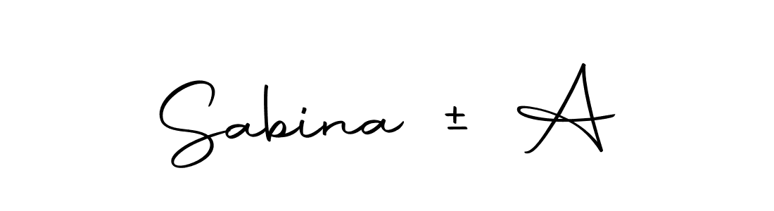 Use a signature maker to create a handwritten signature online. With this signature software, you can design (Autography-DOLnW) your own signature for name Sabina ± A. Sabina ± A signature style 10 images and pictures png