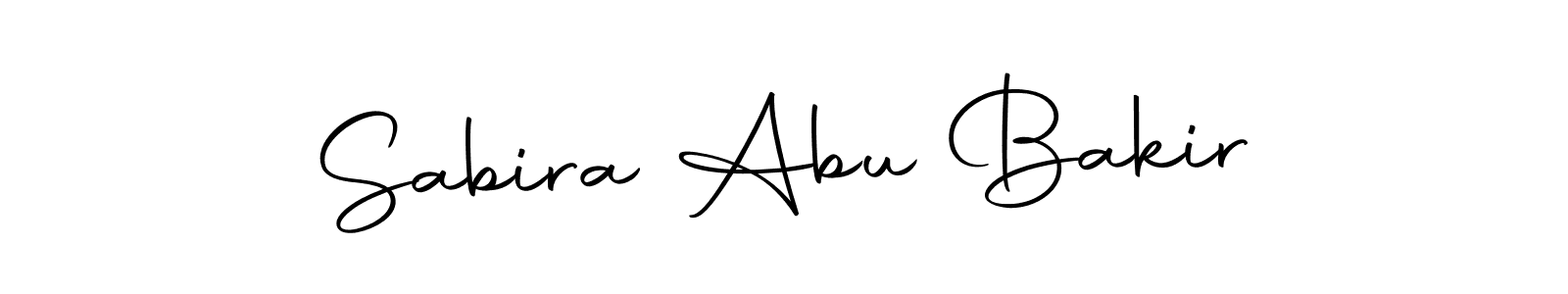 Make a beautiful signature design for name Sabira Abu Bakir. With this signature (Autography-DOLnW) style, you can create a handwritten signature for free. Sabira Abu Bakir signature style 10 images and pictures png