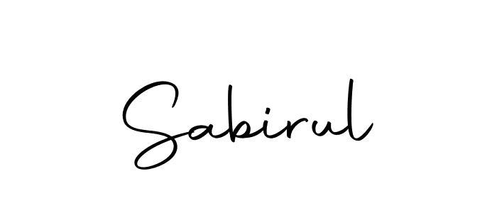 Design your own signature with our free online signature maker. With this signature software, you can create a handwritten (Autography-DOLnW) signature for name Sabirul. Sabirul signature style 10 images and pictures png