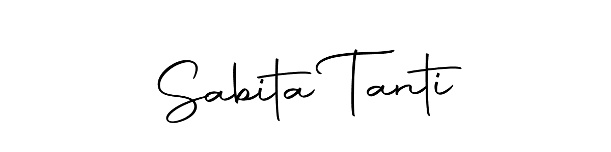 How to make Sabita Tanti name signature. Use Autography-DOLnW style for creating short signs online. This is the latest handwritten sign. Sabita Tanti signature style 10 images and pictures png