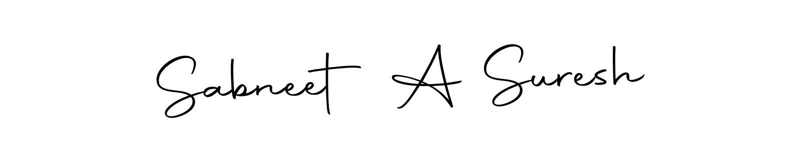 Similarly Autography-DOLnW is the best handwritten signature design. Signature creator online .You can use it as an online autograph creator for name Sabneet A Suresh. Sabneet A Suresh signature style 10 images and pictures png