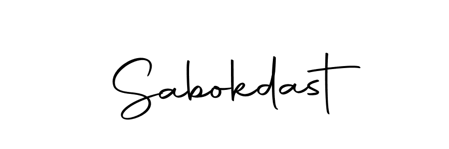 Use a signature maker to create a handwritten signature online. With this signature software, you can design (Autography-DOLnW) your own signature for name Sabokdast. Sabokdast signature style 10 images and pictures png