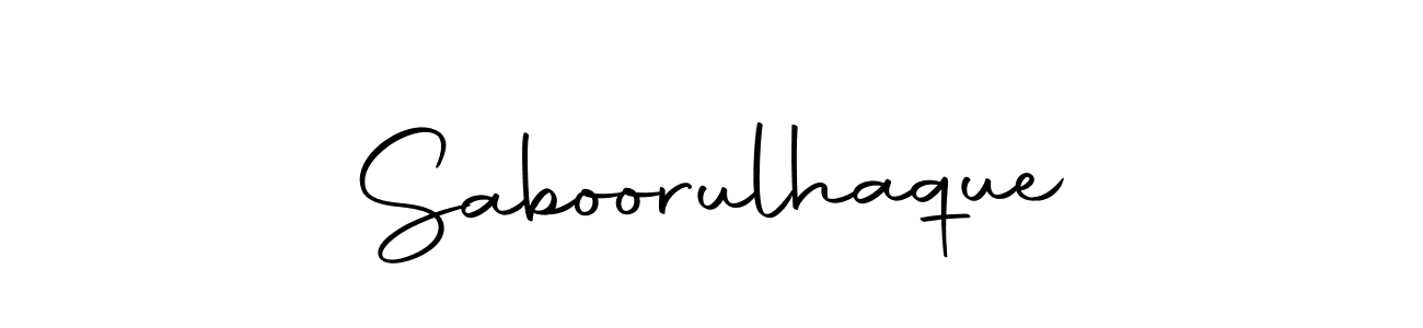 How to make Saboorulhaque name signature. Use Autography-DOLnW style for creating short signs online. This is the latest handwritten sign. Saboorulhaque signature style 10 images and pictures png