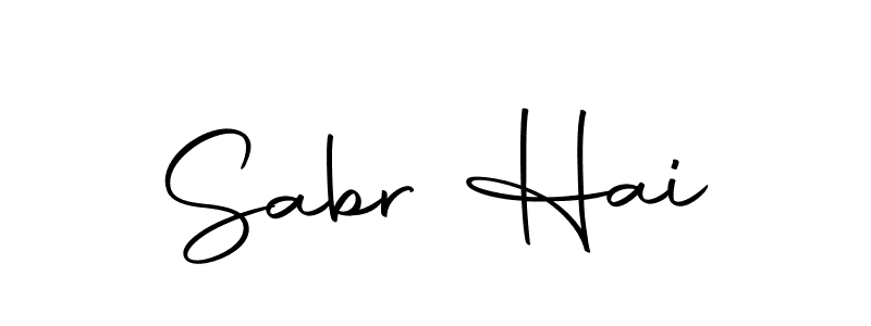 Similarly Autography-DOLnW is the best handwritten signature design. Signature creator online .You can use it as an online autograph creator for name Sabr Hai. Sabr Hai signature style 10 images and pictures png