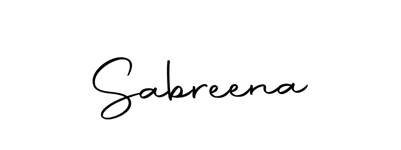 How to make Sabreena signature? Autography-DOLnW is a professional autograph style. Create handwritten signature for Sabreena name. Sabreena signature style 10 images and pictures png