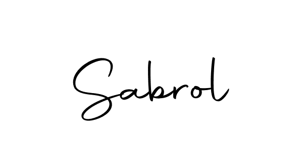Similarly Autography-DOLnW is the best handwritten signature design. Signature creator online .You can use it as an online autograph creator for name Sabrol. Sabrol signature style 10 images and pictures png