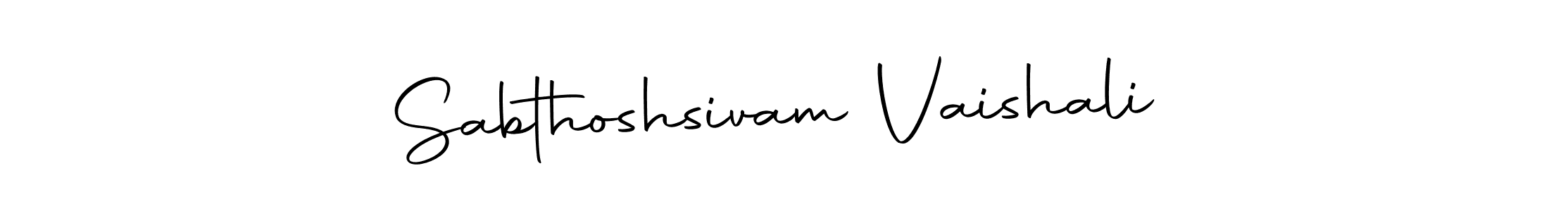 The best way (Autography-DOLnW) to make a short signature is to pick only two or three words in your name. The name Sabthoshsivam Vaishali include a total of six letters. For converting this name. Sabthoshsivam Vaishali signature style 10 images and pictures png