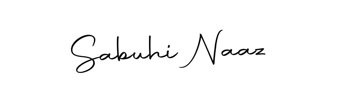 Use a signature maker to create a handwritten signature online. With this signature software, you can design (Autography-DOLnW) your own signature for name Sabuhi Naaz. Sabuhi Naaz signature style 10 images and pictures png