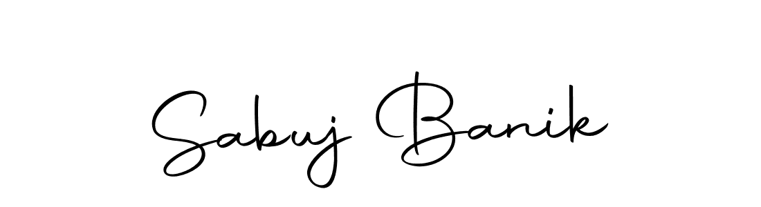 Create a beautiful signature design for name Sabuj Banik. With this signature (Autography-DOLnW) fonts, you can make a handwritten signature for free. Sabuj Banik signature style 10 images and pictures png