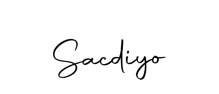 Use a signature maker to create a handwritten signature online. With this signature software, you can design (Autography-DOLnW) your own signature for name Sacdiyo. Sacdiyo signature style 10 images and pictures png