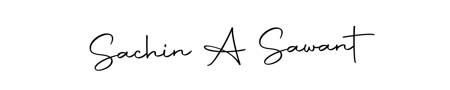 Use a signature maker to create a handwritten signature online. With this signature software, you can design (Autography-DOLnW) your own signature for name Sachin A Sawant. Sachin A Sawant signature style 10 images and pictures png