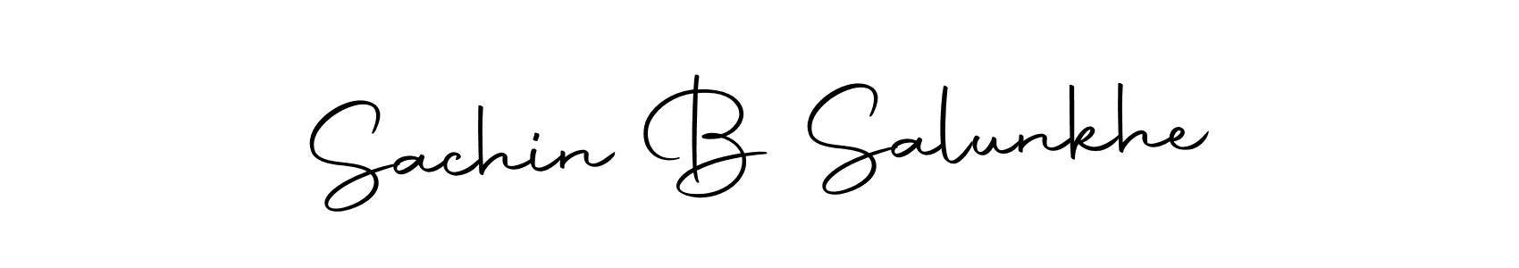 How to make Sachin B Salunkhe name signature. Use Autography-DOLnW style for creating short signs online. This is the latest handwritten sign. Sachin B Salunkhe signature style 10 images and pictures png