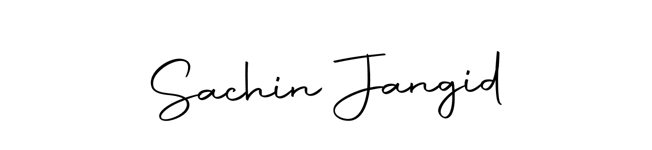 Use a signature maker to create a handwritten signature online. With this signature software, you can design (Autography-DOLnW) your own signature for name Sachin Jangid. Sachin Jangid signature style 10 images and pictures png