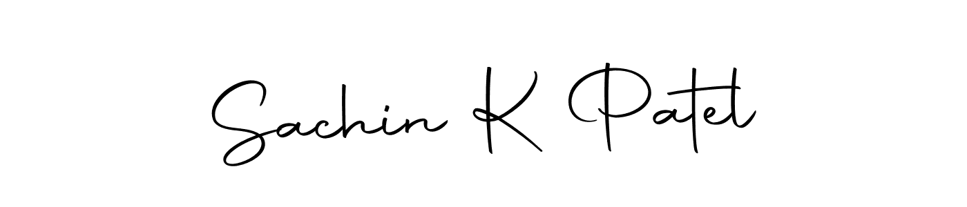 How to make Sachin K Patel name signature. Use Autography-DOLnW style for creating short signs online. This is the latest handwritten sign. Sachin K Patel signature style 10 images and pictures png