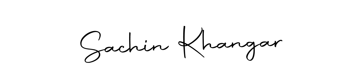 How to make Sachin Khangar name signature. Use Autography-DOLnW style for creating short signs online. This is the latest handwritten sign. Sachin Khangar signature style 10 images and pictures png