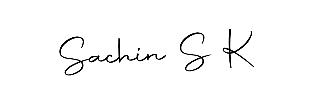 Use a signature maker to create a handwritten signature online. With this signature software, you can design (Autography-DOLnW) your own signature for name Sachin S K. Sachin S K signature style 10 images and pictures png