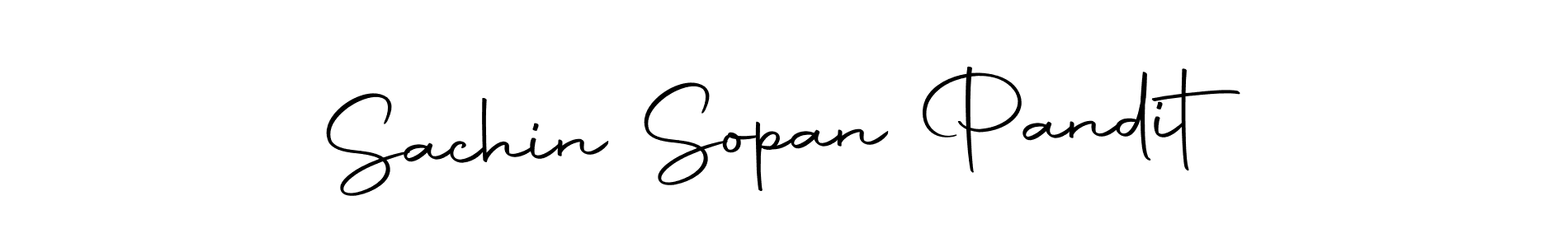 How to make Sachin Sopan Pandit name signature. Use Autography-DOLnW style for creating short signs online. This is the latest handwritten sign. Sachin Sopan Pandit signature style 10 images and pictures png